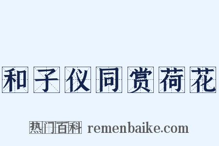 和子仪同赏荷花是什么意思的图片